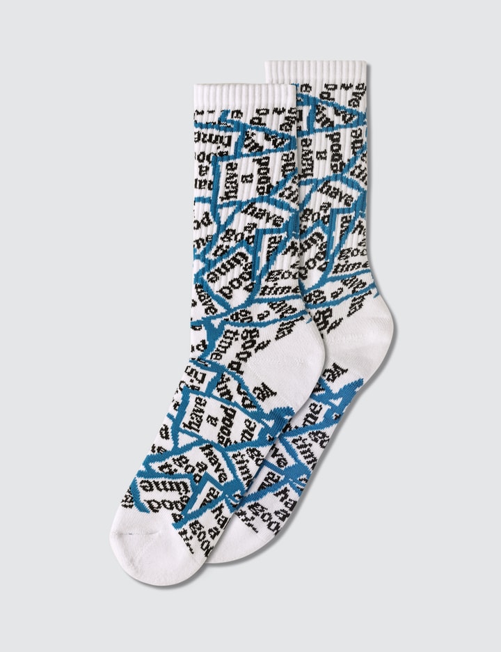 Blue Frame Allover Socks Placeholder Image