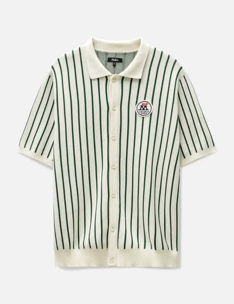 Malbon Golf 파를레이 스트라이프 셔츠