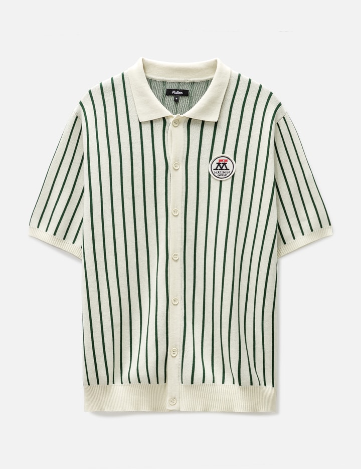 Malbon Golf Parlay Striped Shirt In White