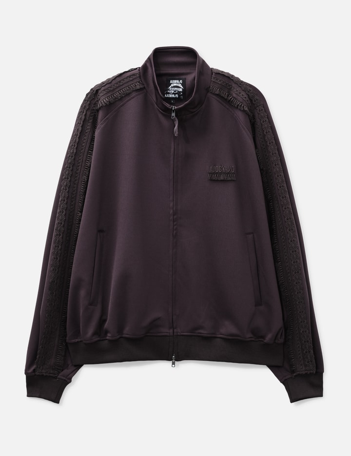 AJOBYAJO Multi Lace Trim Raglan Track Jacket