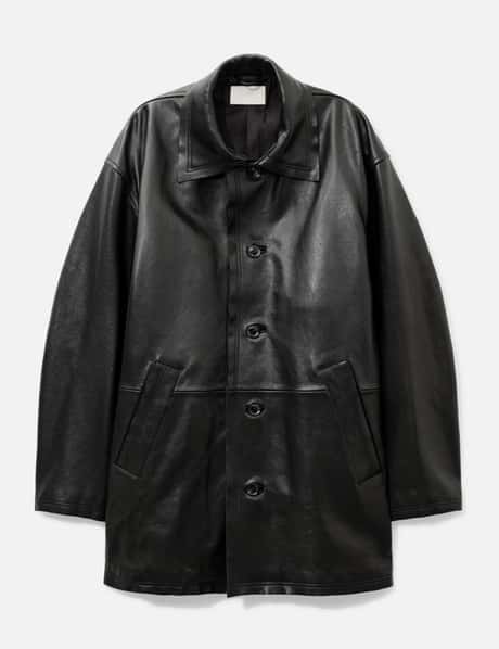 YOKE Sheep Leather Cut Off Car Coat