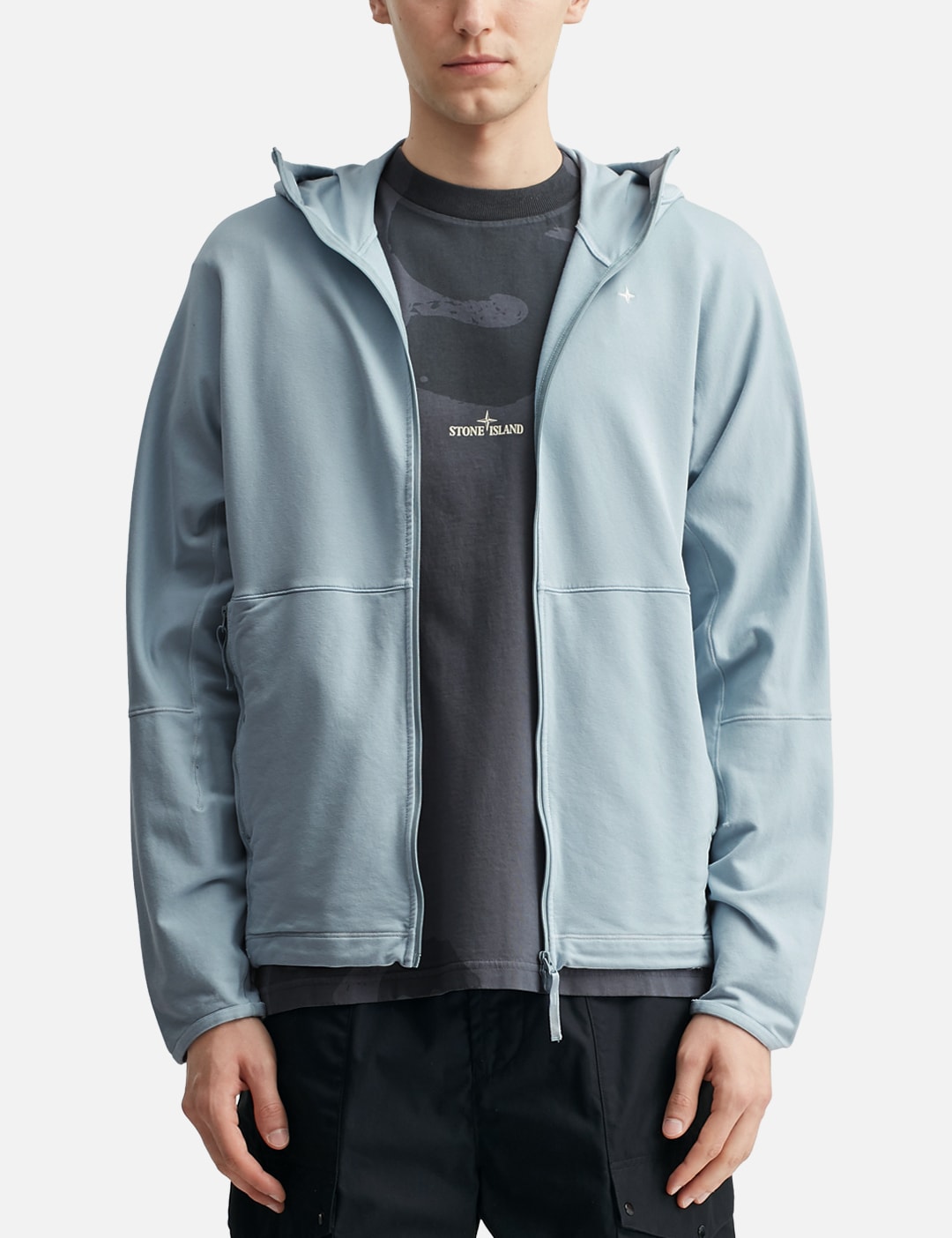 Stretch Cotton Fleece_S.I. Stellina Zip-Up Hooded Sweatshirt view 18