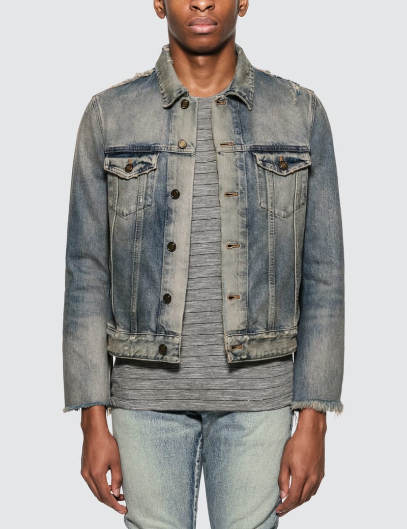 distressed denim jacket