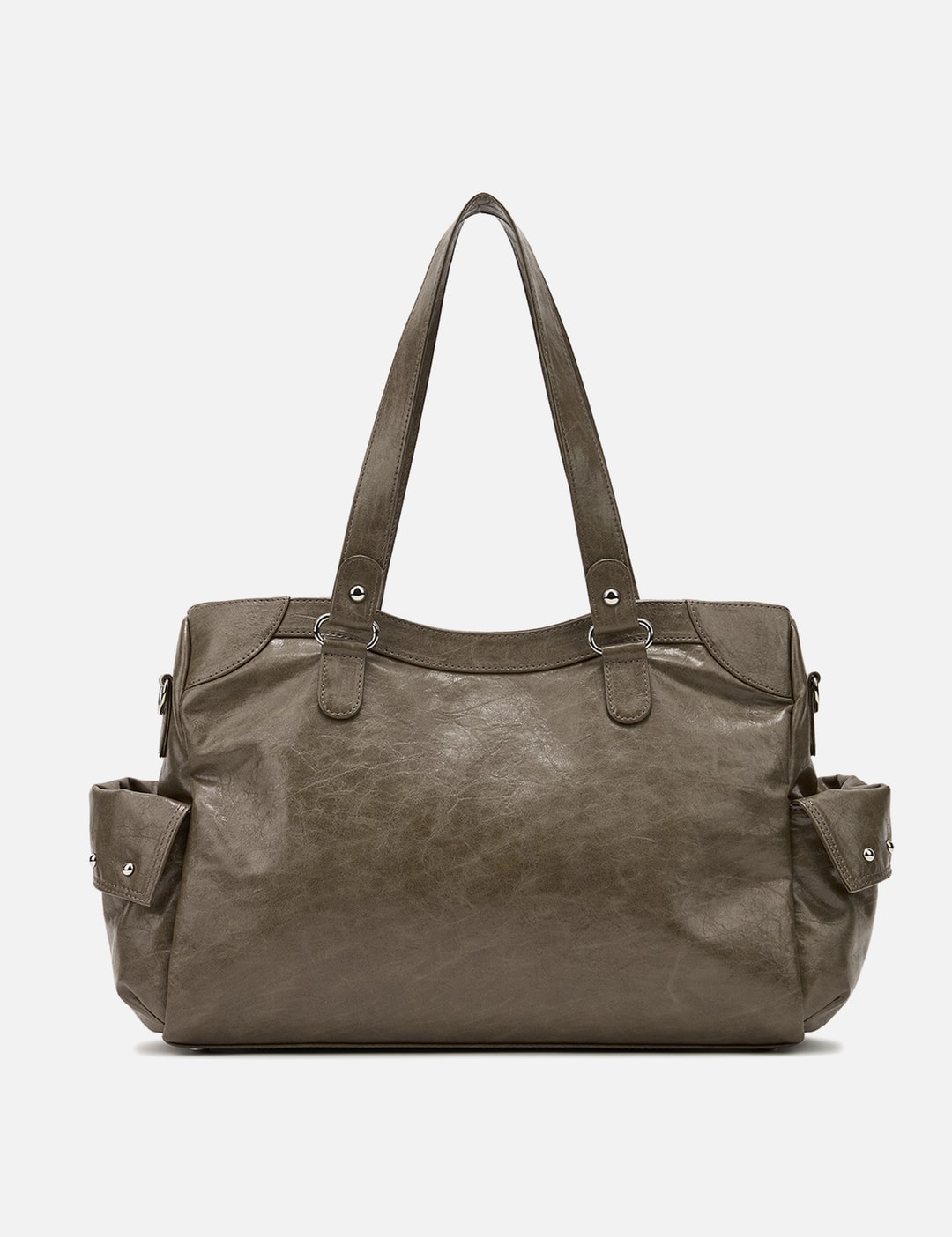 Stud Pocket Big Bag In Khaki view 14