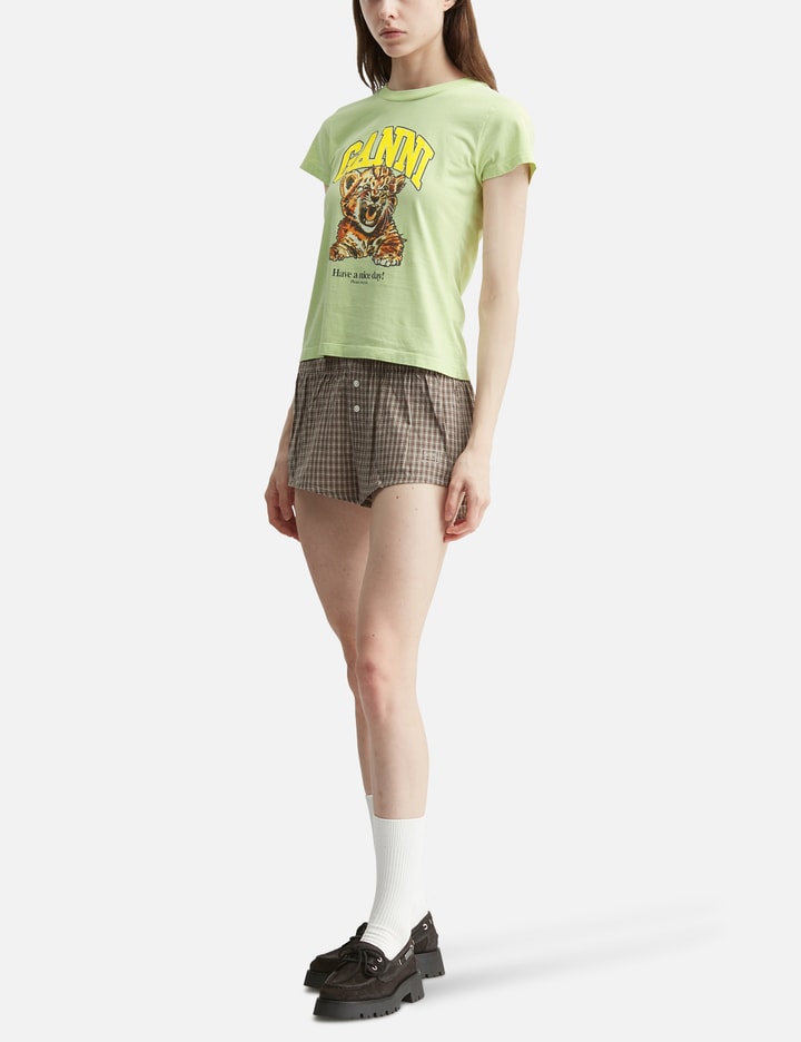 Ganni Baby Fit T-Shirt With Tiger