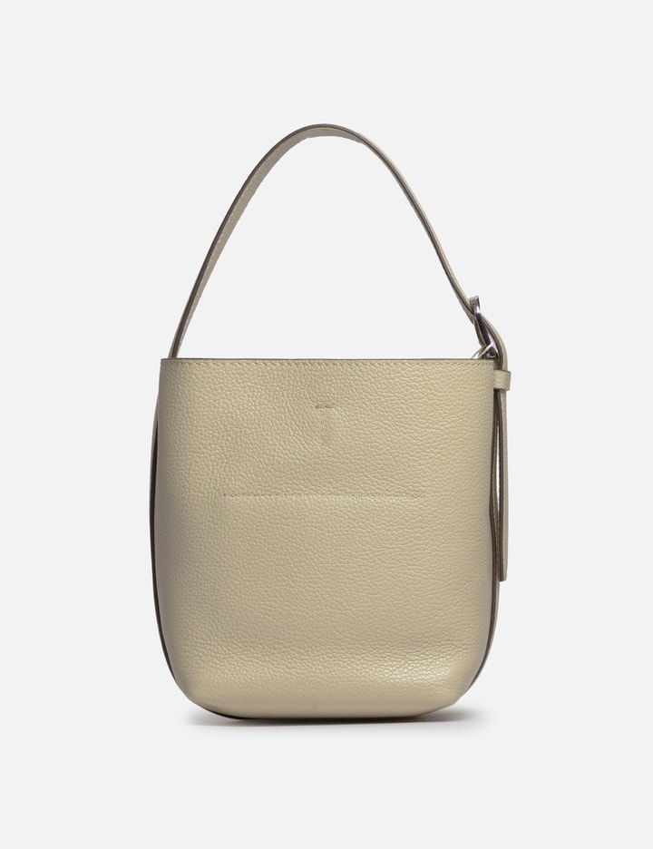 TOTEME Small Belted Grained-Leather Tote