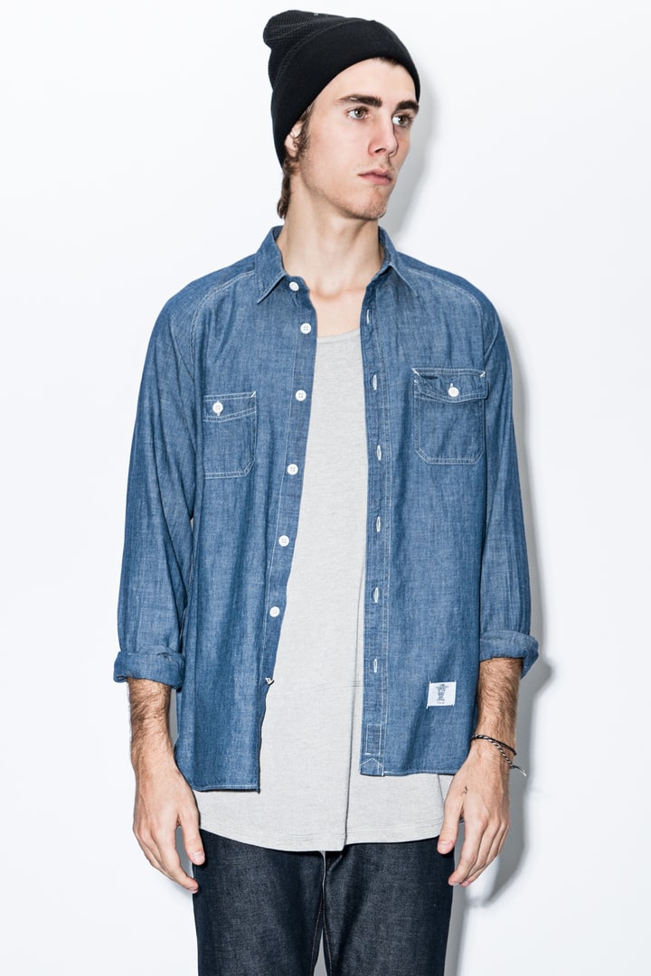 Navy Bob L/S Chambray Work Shirt Placeholder Image