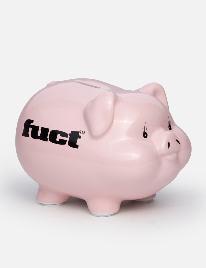 Fuct Ceramic Piggy Bank In Pink