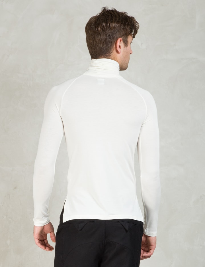 White Layerd Turtleneck Cutsewn L/s Tee Placeholder Image