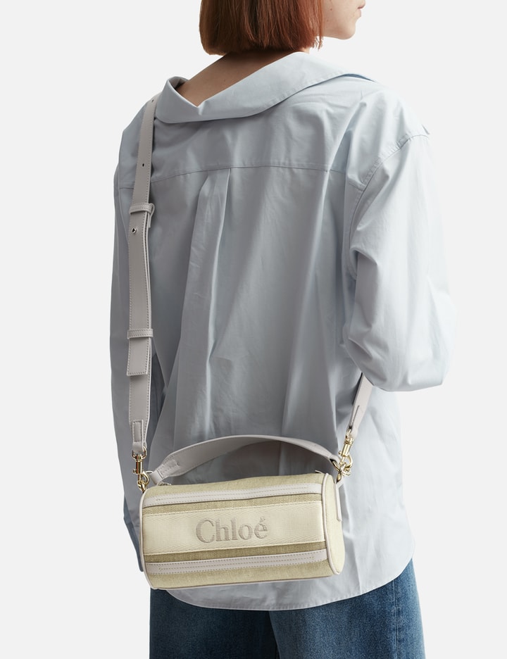 Woody Tube Shoulder Bag In Linen & Soft Leather Placeholder Image