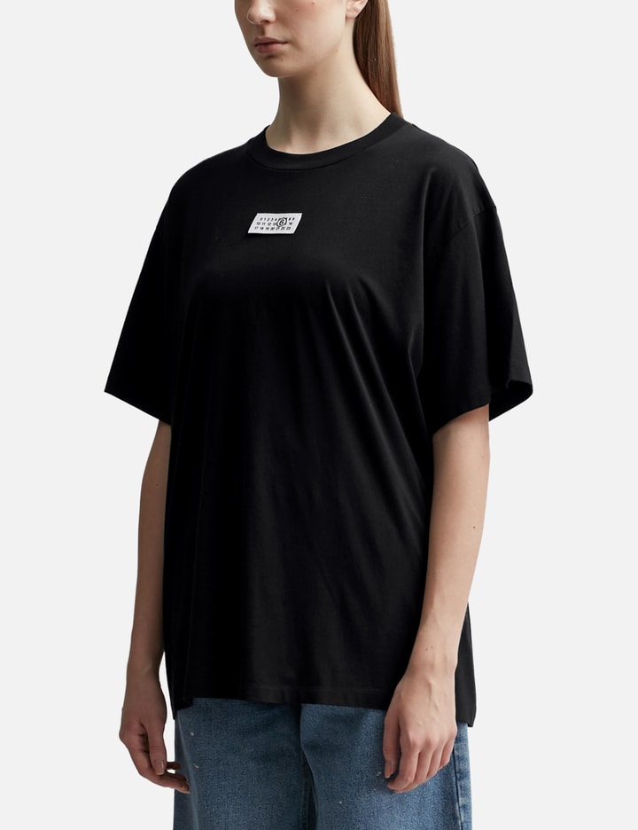 Shop Mm6 Maison Margiela Ribbed Neck T-shirt In Black