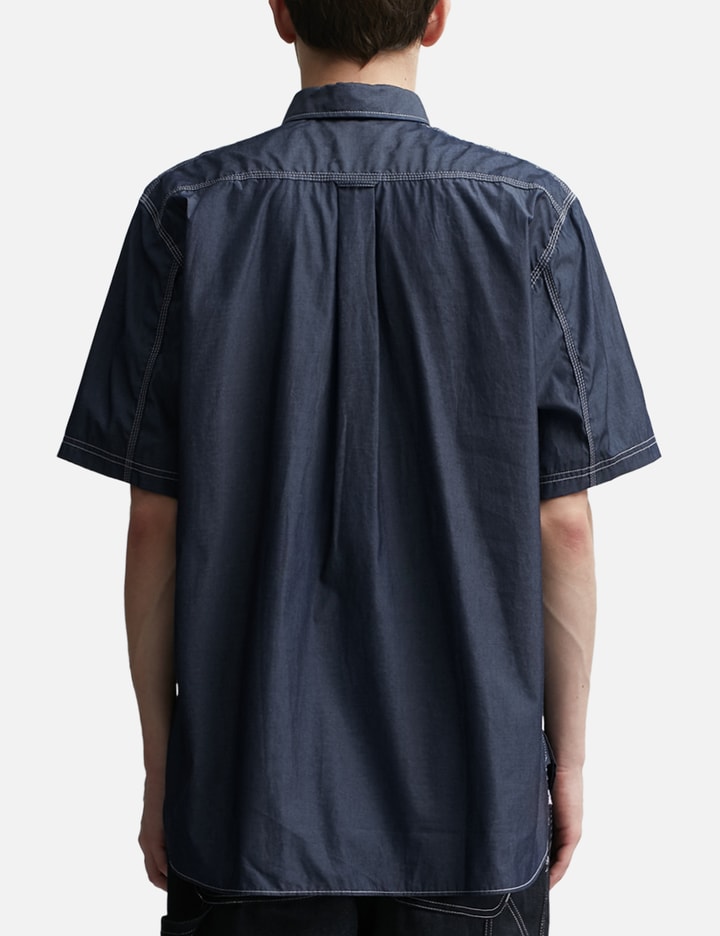 Shop Junya Watanabe Eye  Man X Carhartt Asymmetric Button Down Shirt In Blue