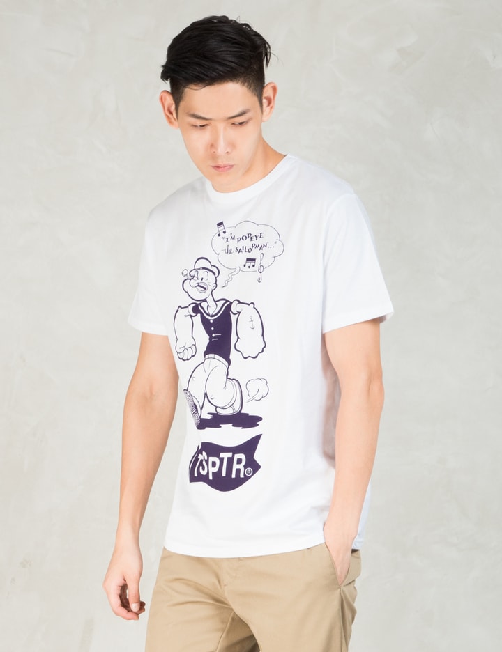 White Popeye The Sailor Man S/s T-shirt Placeholder Image