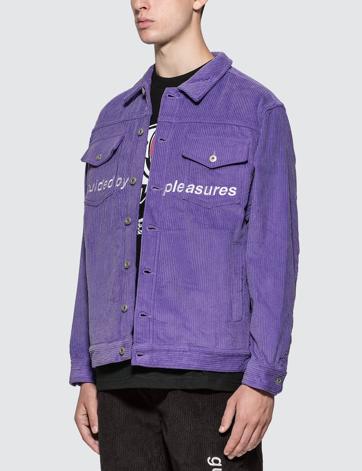 90s Corduroy Trucker Jacket - Purple