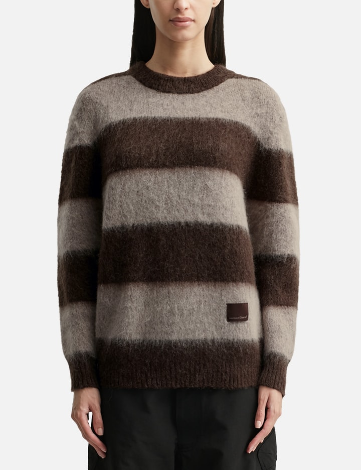 Wool Mohair Striped Knit Sweater Placeholder Image