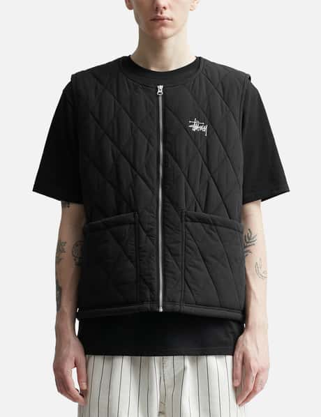 Stüssy - Diamond Quilted Zip-Up Vest | HBX - Globally Curated 