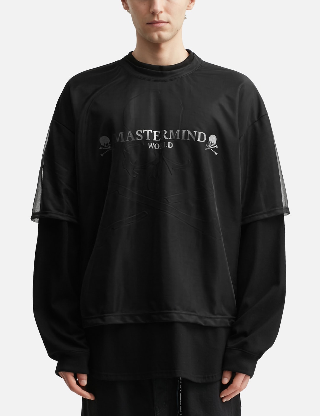 Sheer Layered Boxy Long Sleeve T-Shirt view 12