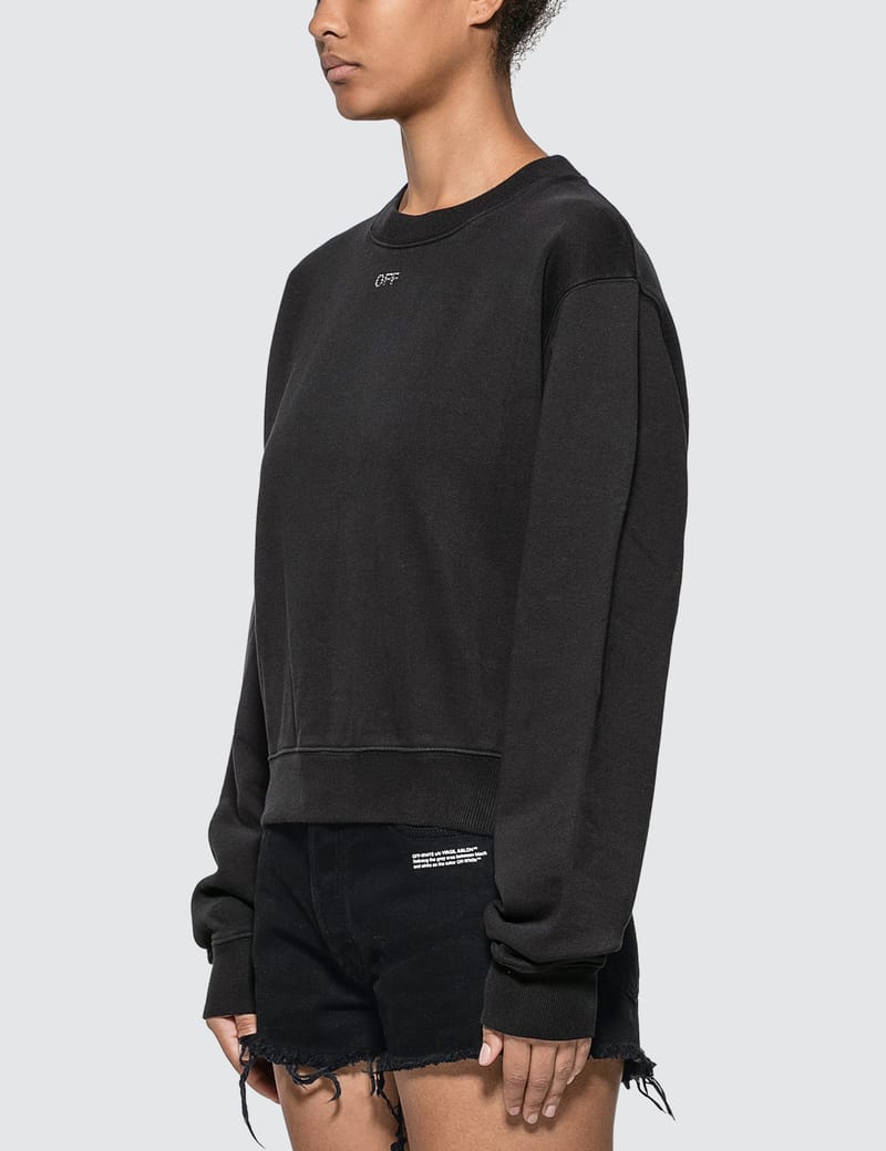 off white crystal sweatshirt