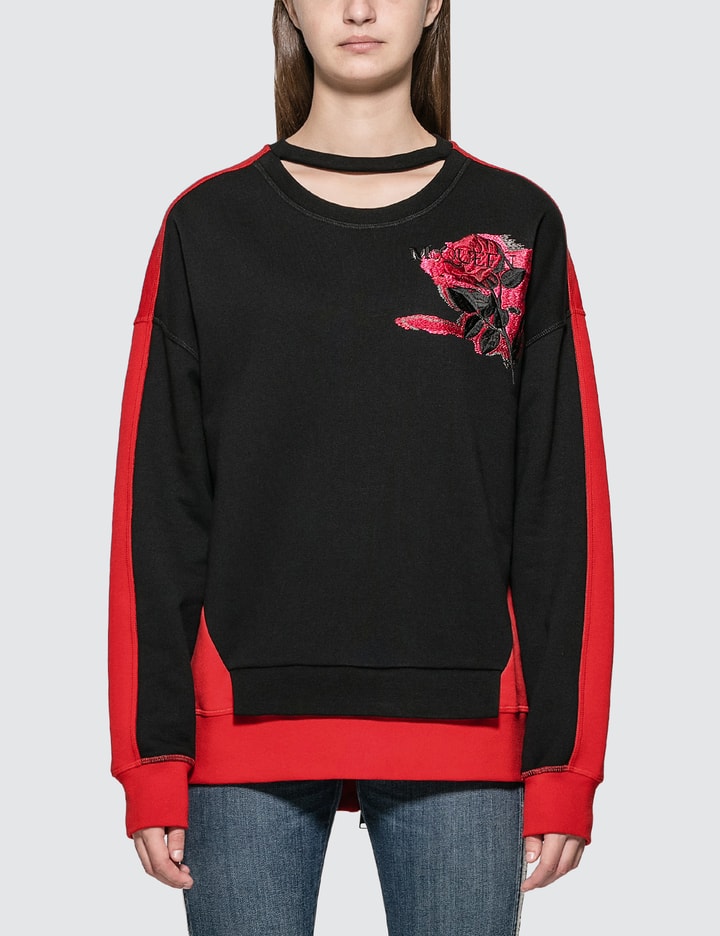 Rose Embroidered Sweatshirt Placeholder Image