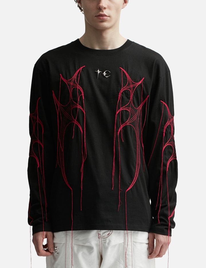 Fringed Tribal Pattern Long Sleeve T-shirt Placeholder Image