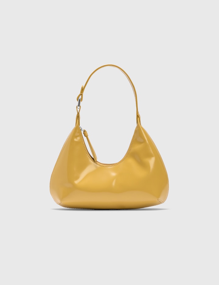 BY FAR Yellow Patent Baby Amber Bag