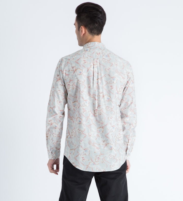 Light Grey Floral Button Down Shirt Placeholder Image