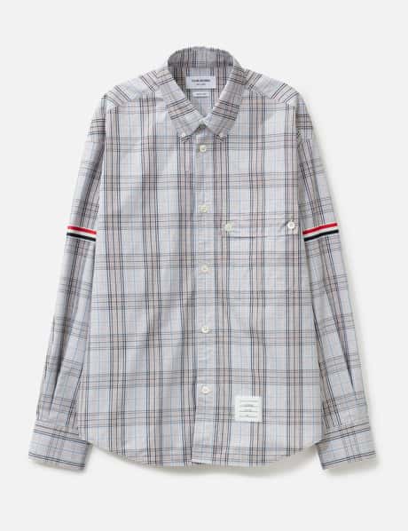 Plaid Check Poplin Armband Oversized Shirt view 6