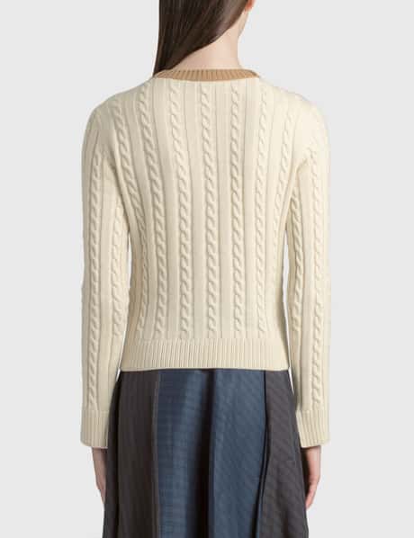 Loewe Cropped Cable Knit Sweater HBX - Main Image