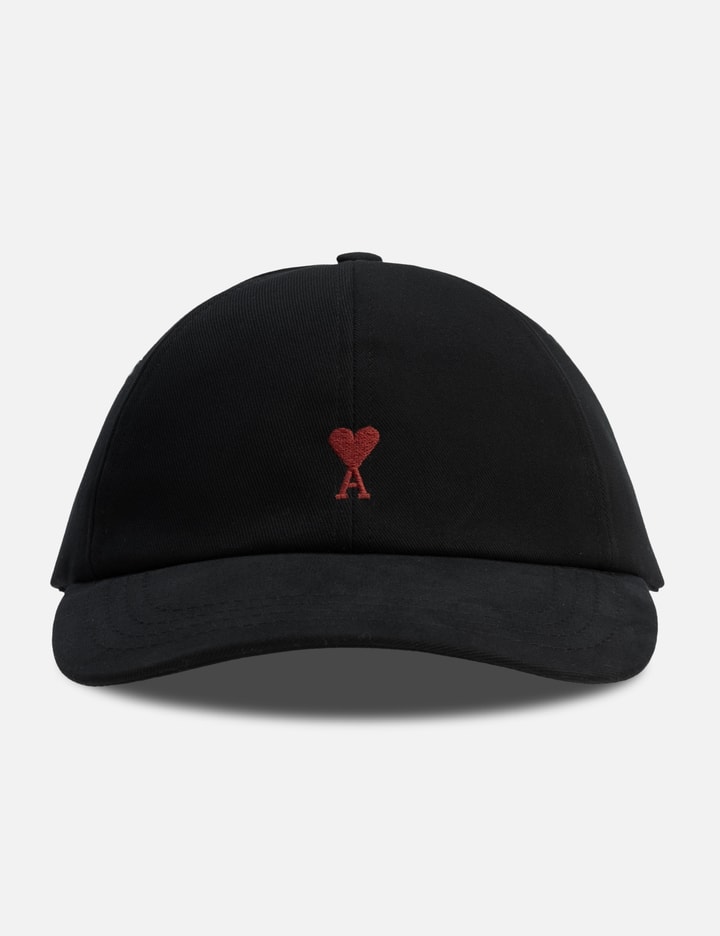 Ami Cotton Cap With Red Ami De Coeur