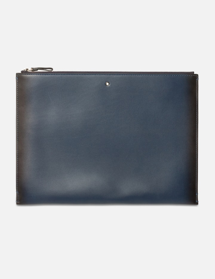 Montblanc Mont Blanc Leather Clutch In Blue