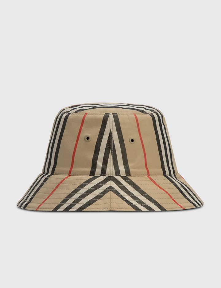 Shop Burberry Vintage Check Technical Cotton Bucket Hat In Beige
