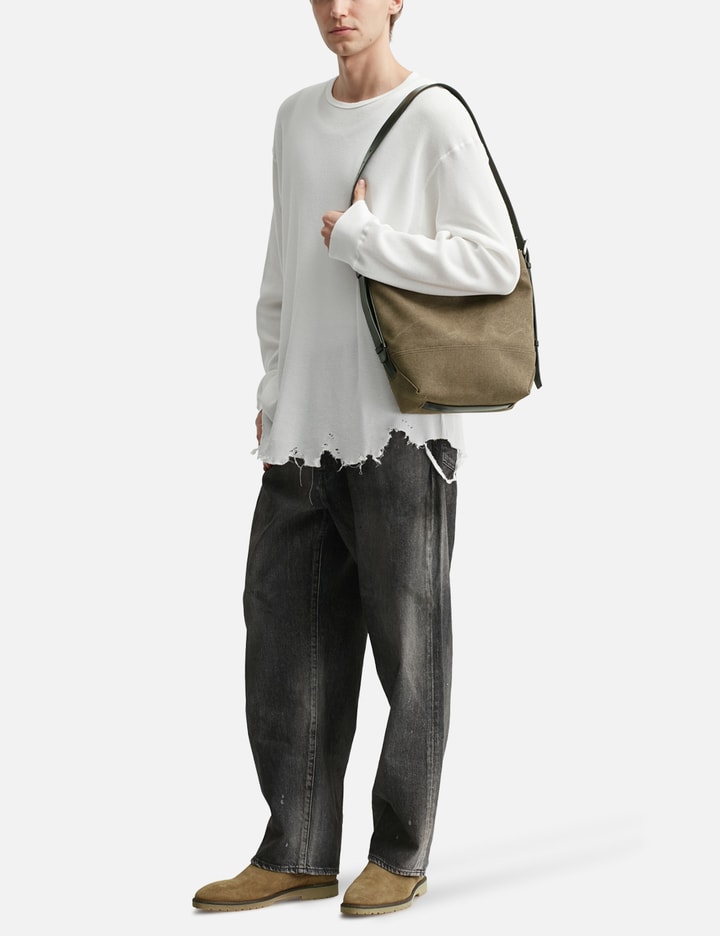 Small Belted Tote Bag In Cotton Canvas Placeholder Image