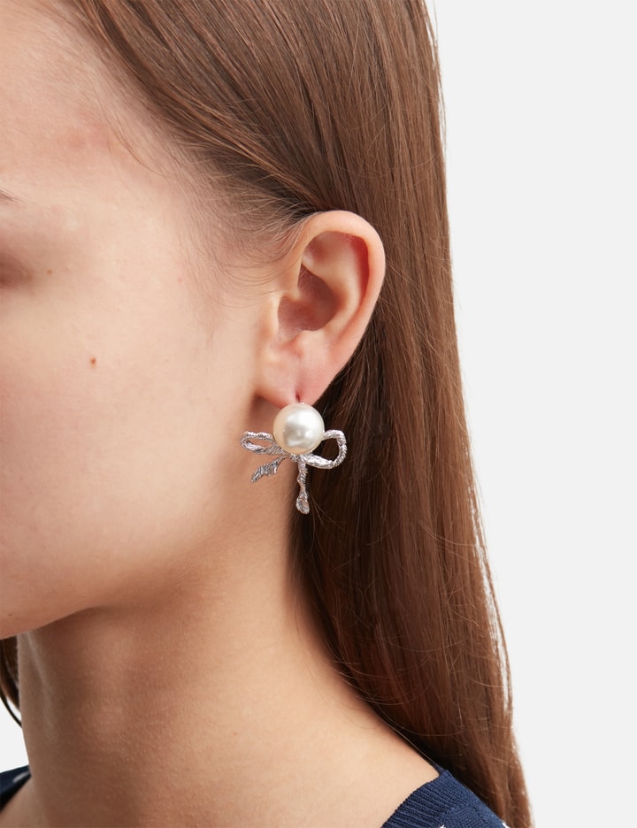 SHUSHU/TONG × YVMIN Twisted Rope Bow Pearl Earring view 4