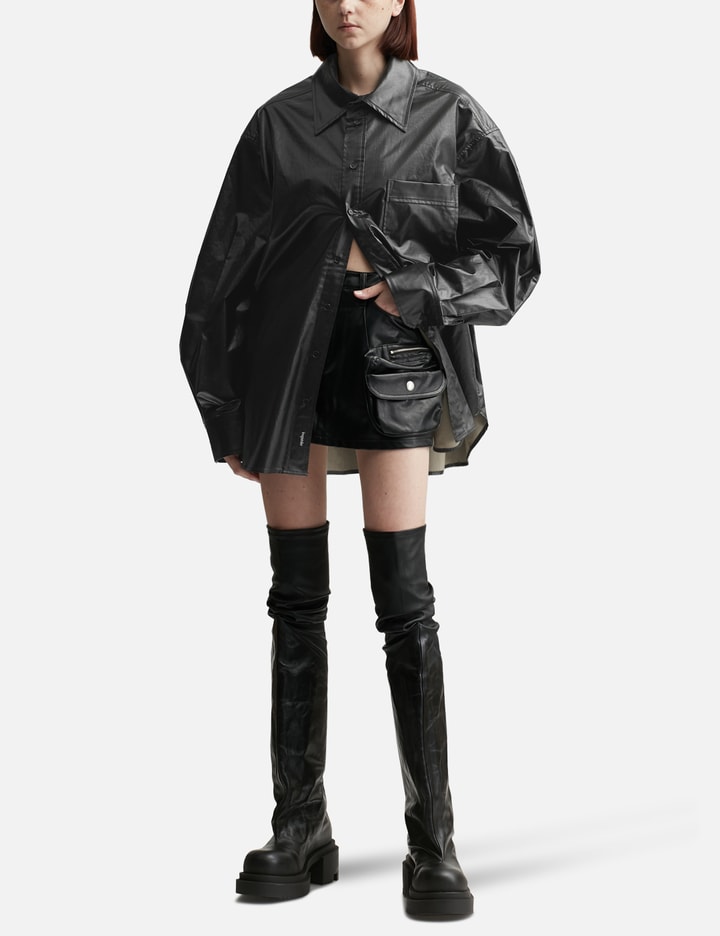 Faux Leather Oversized Shirt Placeholder Image