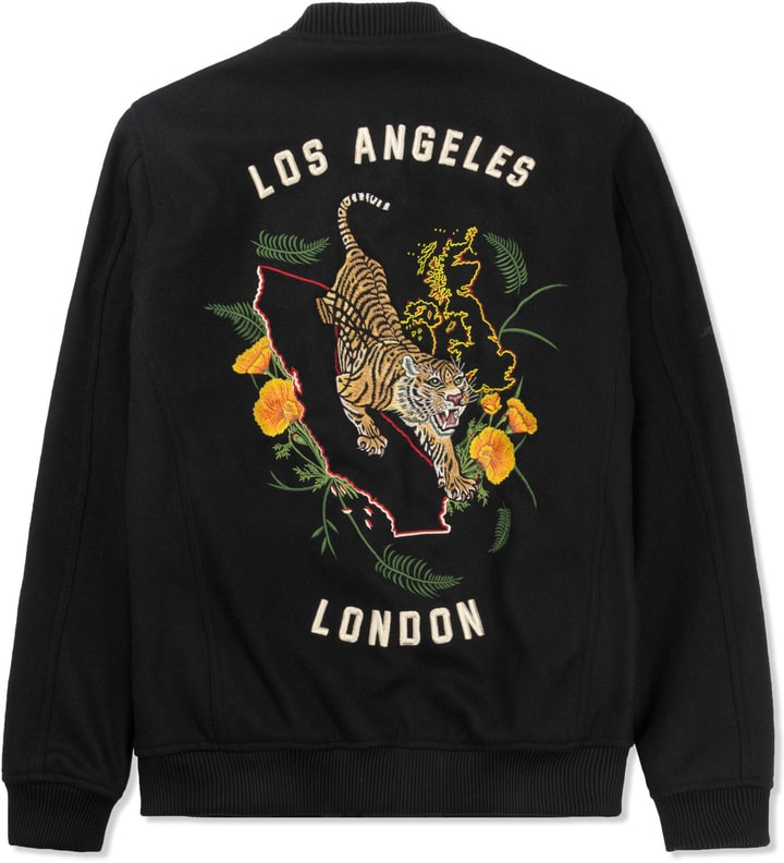 Maharishi x Undefeated Black Embroidered Stadium Jacket Placeholder Image