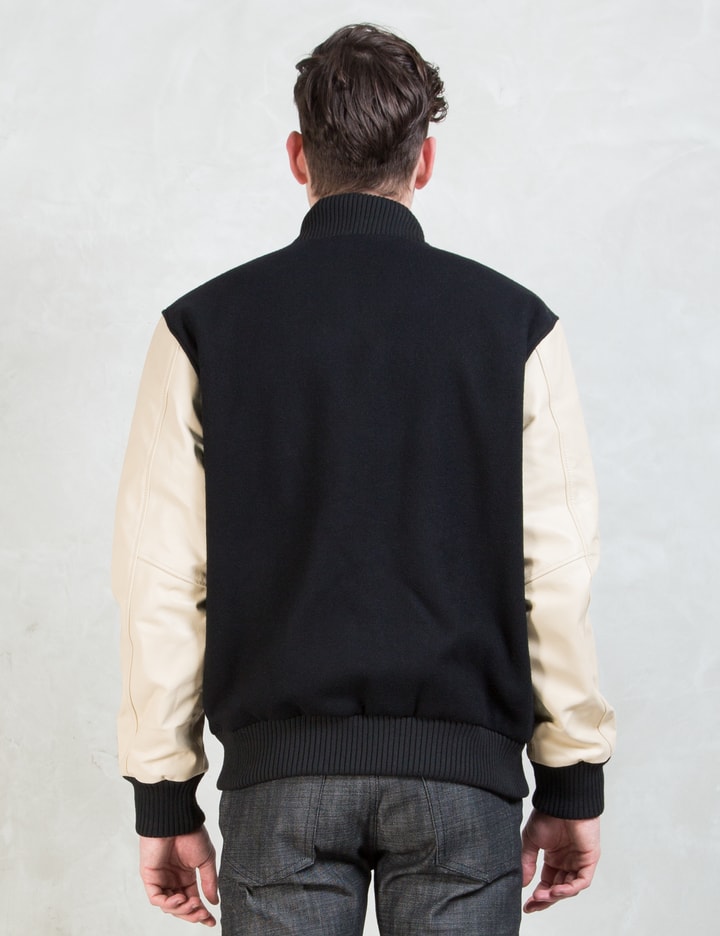 Black/Off White Classic Varsity Jacket Placeholder Image