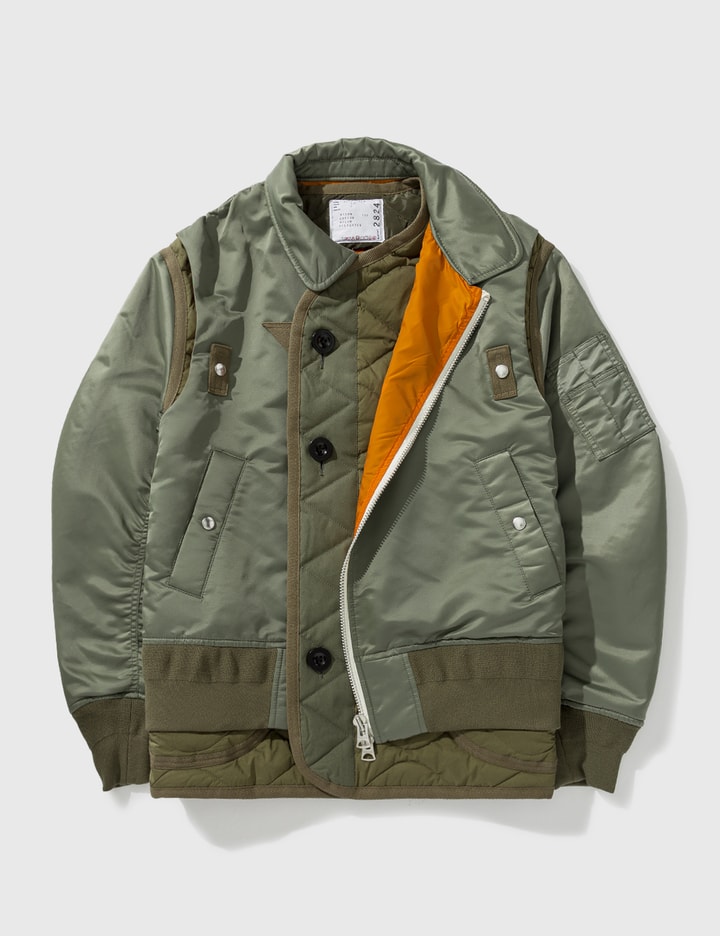 Nylon Twill Mix Blouson Jacket Placeholder Image