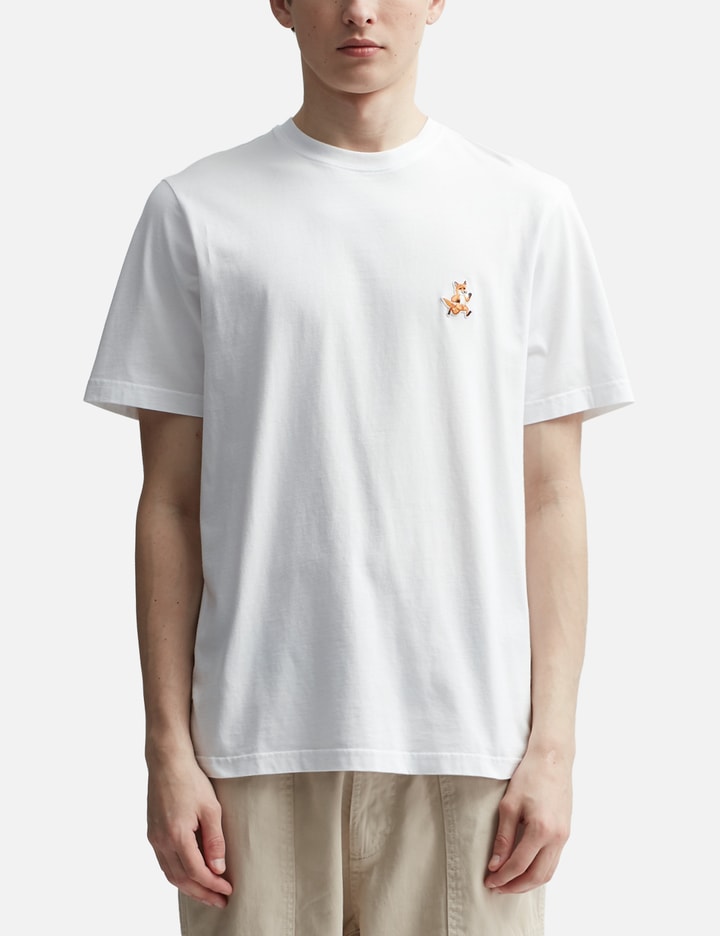 Shop Maison Kitsuné Speedy Fox Patch Comfort T-shirt In White