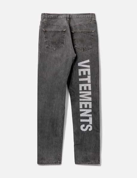 Vetements Vetements Destroyed Detail Washed Denim Jeans