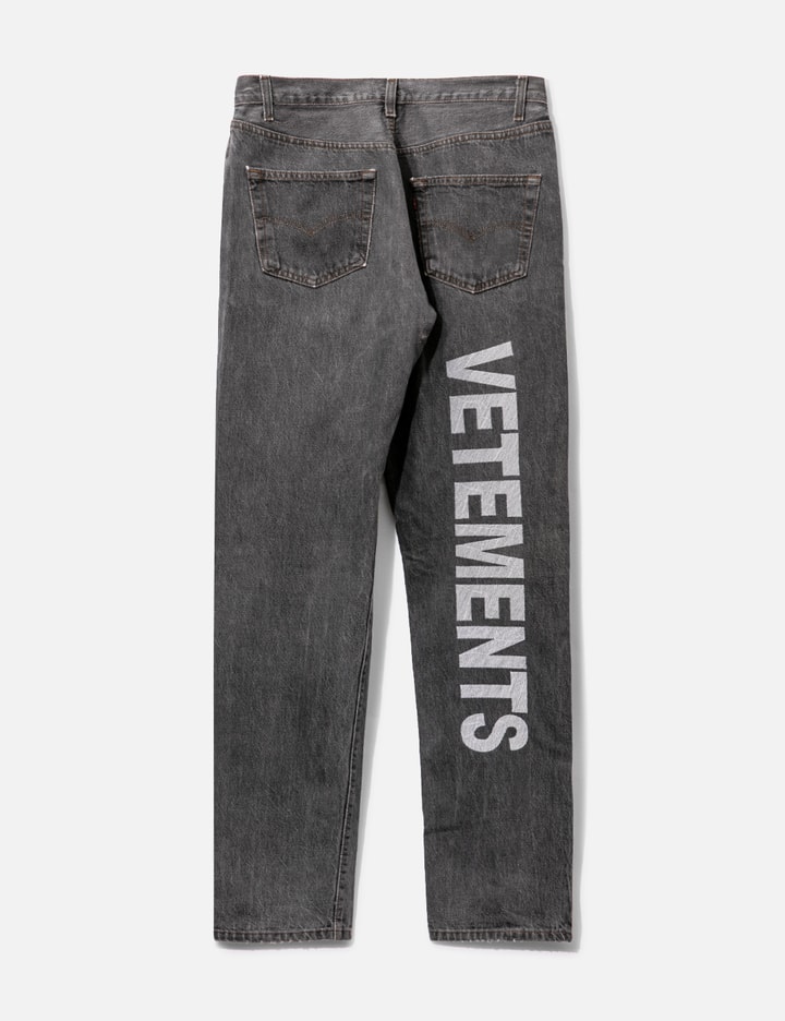 Vetements Destroyed Detail Washed Denim Jeans Placeholder Image