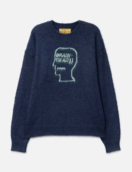 Brain Dead Logohead Pile Crewneck Knit