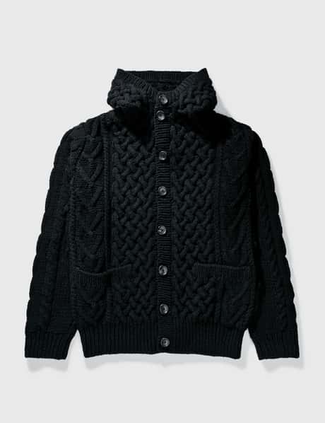 Mastermind Japan Mastermind Japan Cable Knit With Skull Knit Hoodie