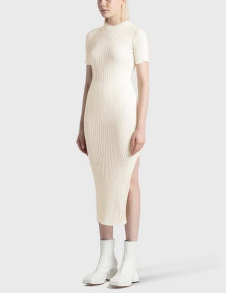 melina bodycon dress in white Strapless Midi Bodycon Dress with Scarf KELINA