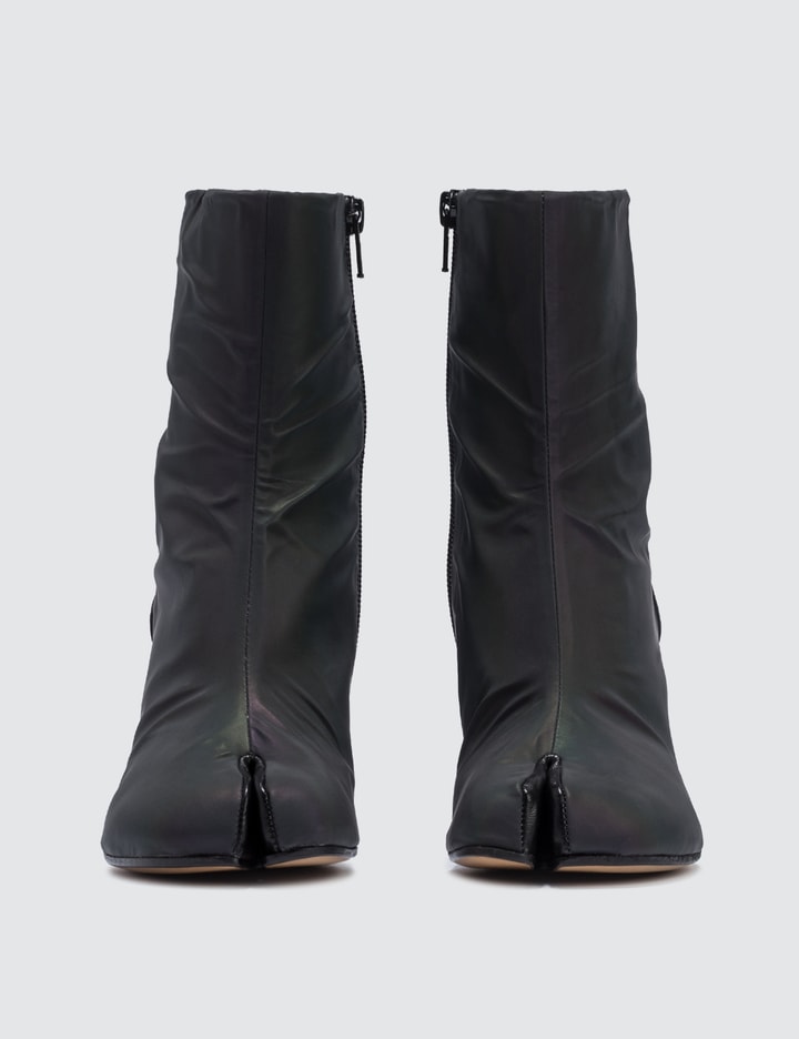 Tabi Split-Toe Leather Ankle Boots In Reflective Fabric Placeholder Image