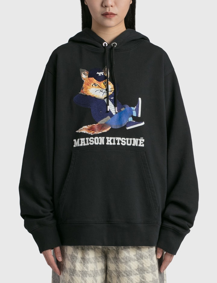 Dressed Fox Print Relaxed Hoodie Placeholder Image