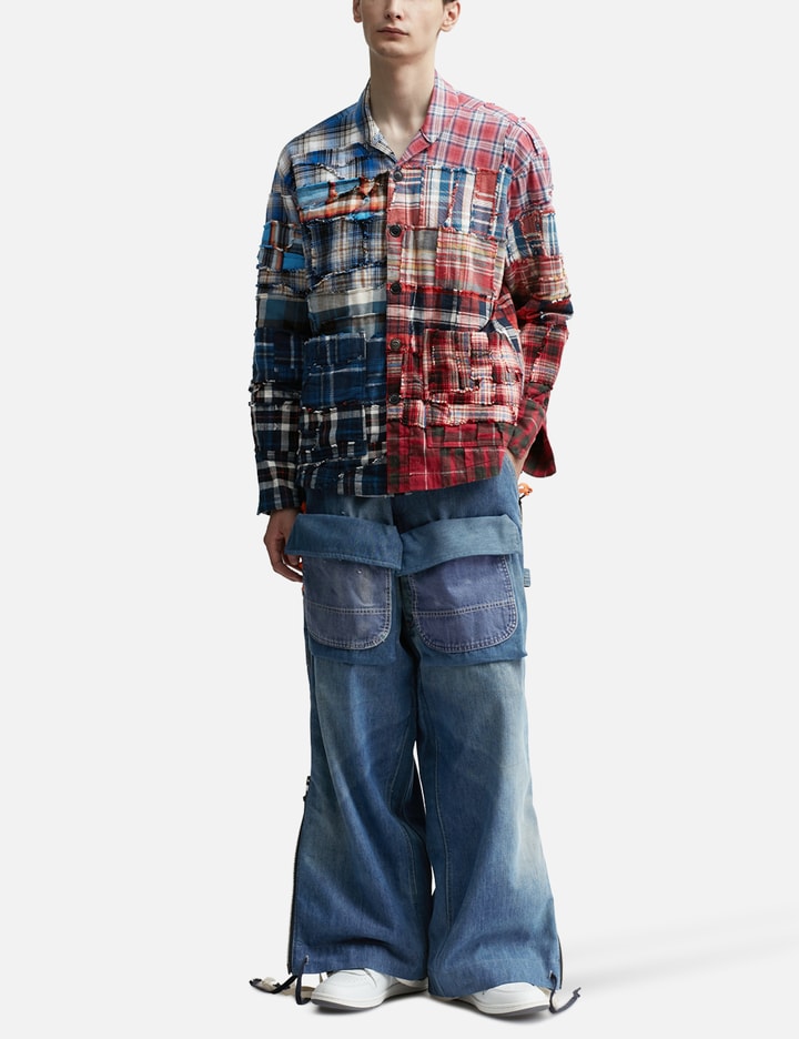 Plaid Gradiant Boxy Shirt Placeholder Image