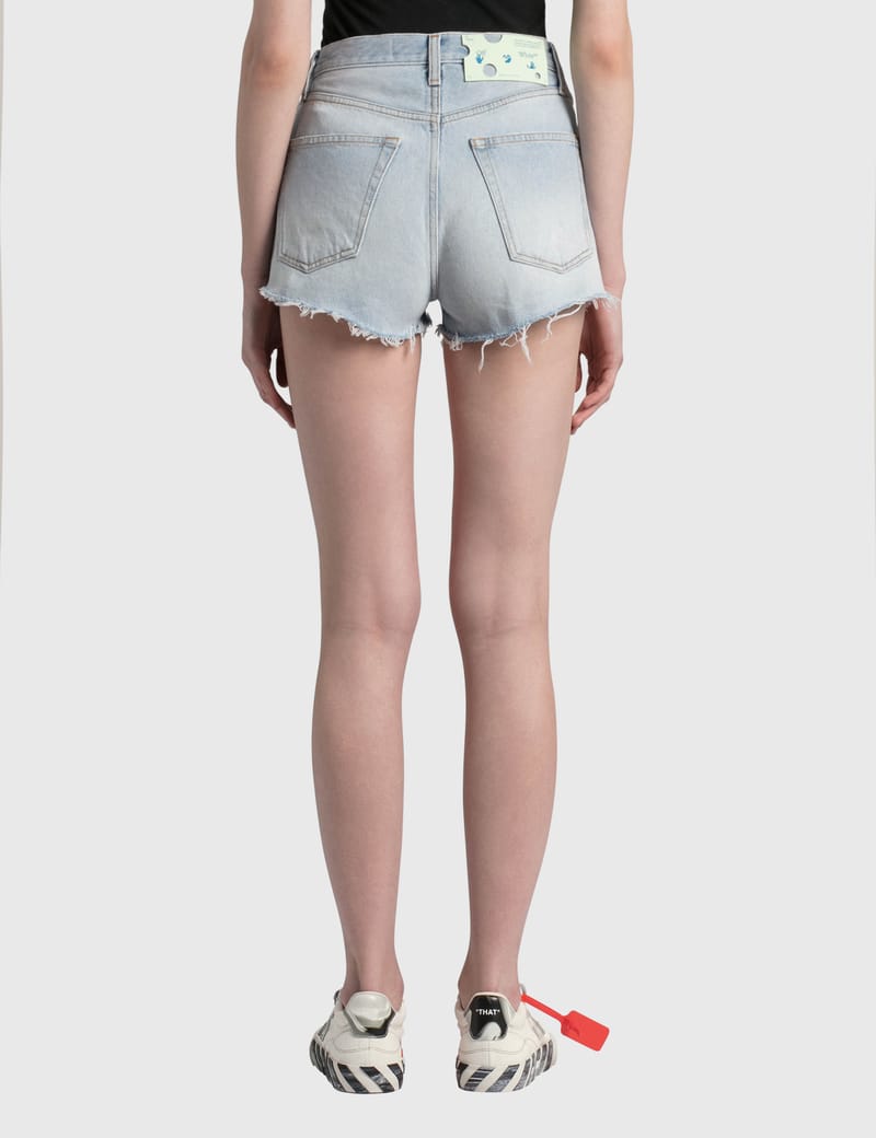 off white jean shorts womens