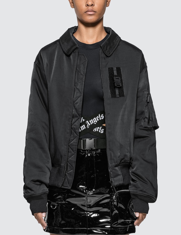 Nylon Bomber Jacket With Buckle Placeholder Image