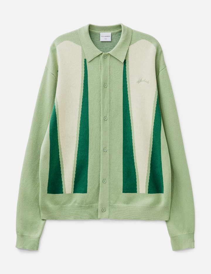Students Golf Roberts Knit Cardigan In Green