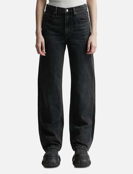T By Alexander Wang EZ MID RISE RELAXED STRAIGHT BACK POCKET EMBOSS